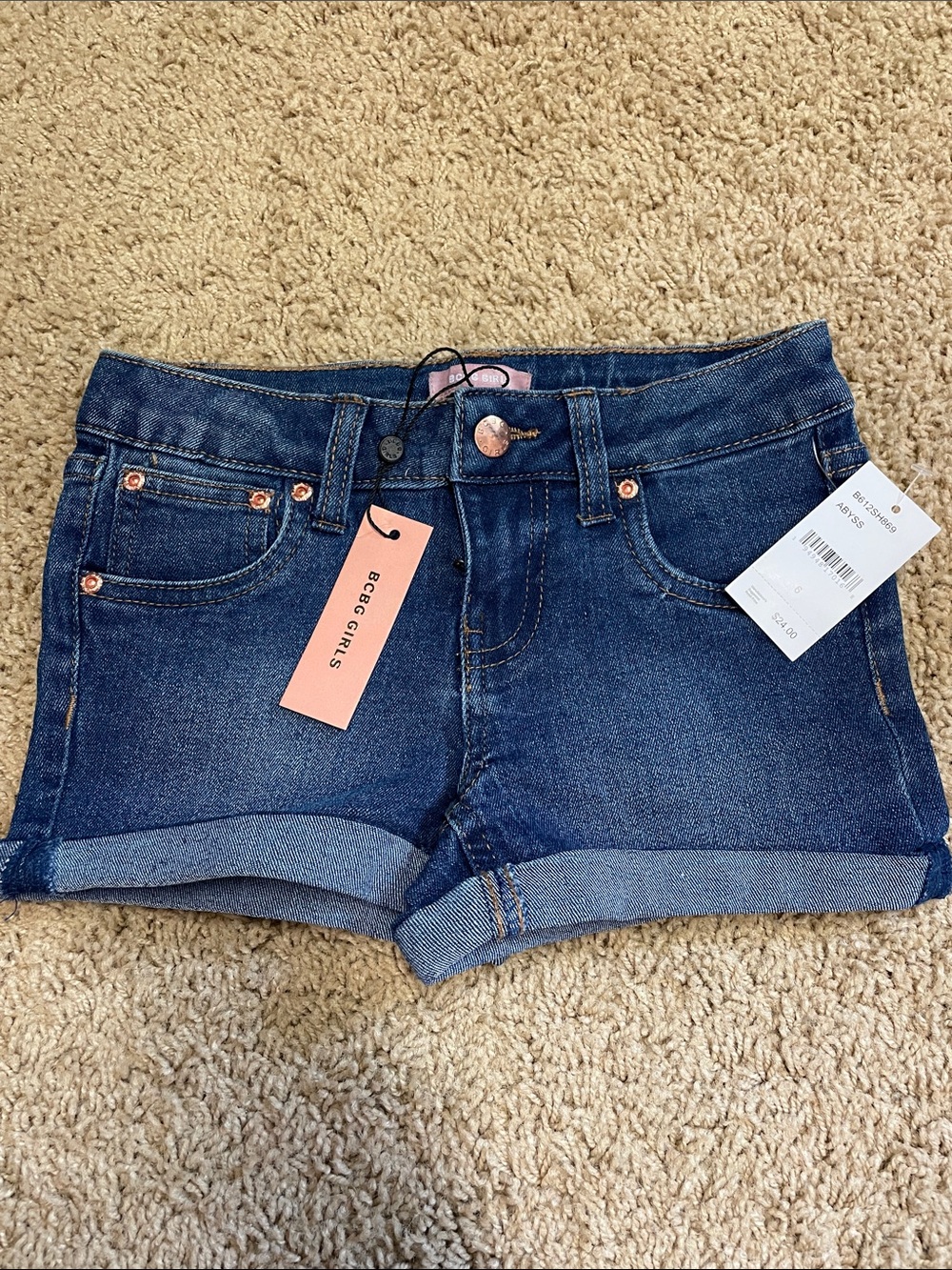 NWT BCBG girls Denim Blue Shorts